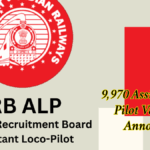 RRB ALP 2025 Notification Out: 9,970 Assistant Loco Pilot Vacancies Announced